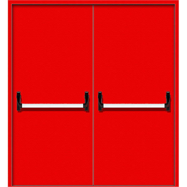 Двупольная противопожарная дверь с антипаникой ДПМ 24